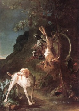 Bodegón de juego con perro de caza Jean Baptiste Simeon Chardin Pinturas al óleo